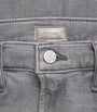 MOTHER Grey The Doozy Sneak Fray Jeans
