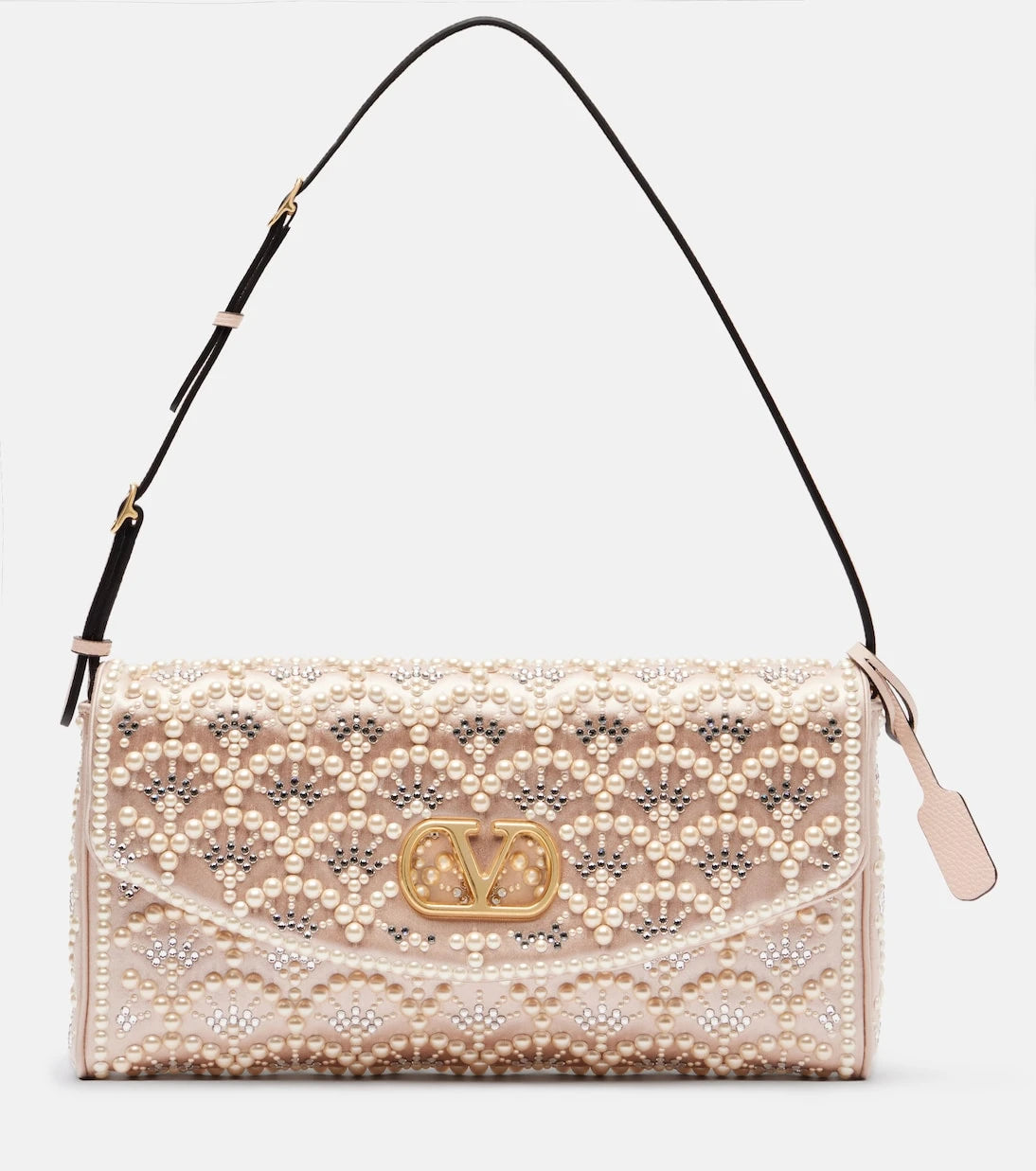 Valentino Garavani - DeVain Small embellished satin shoulder bag