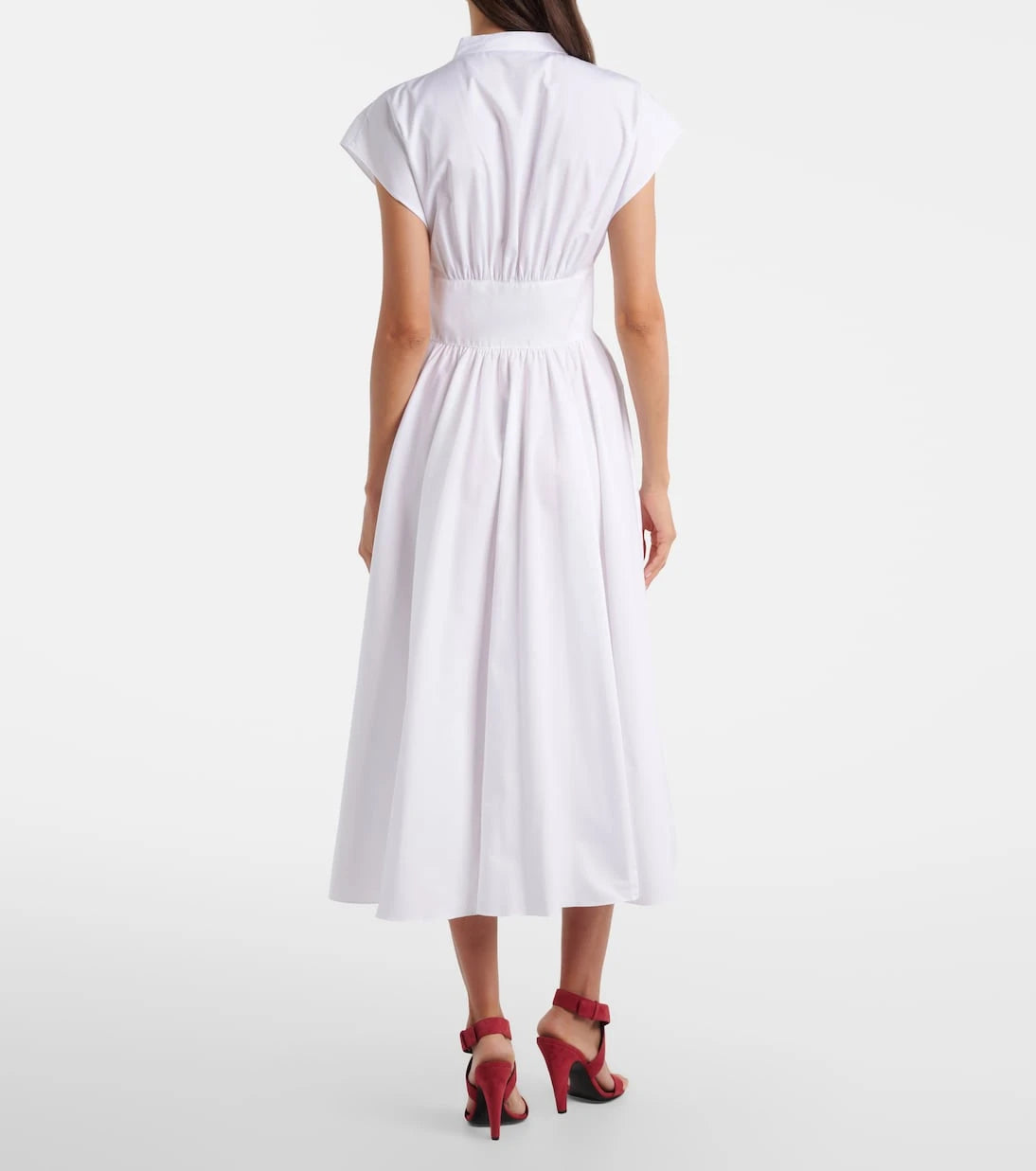 Alaïa - Cotton poplin midi dress