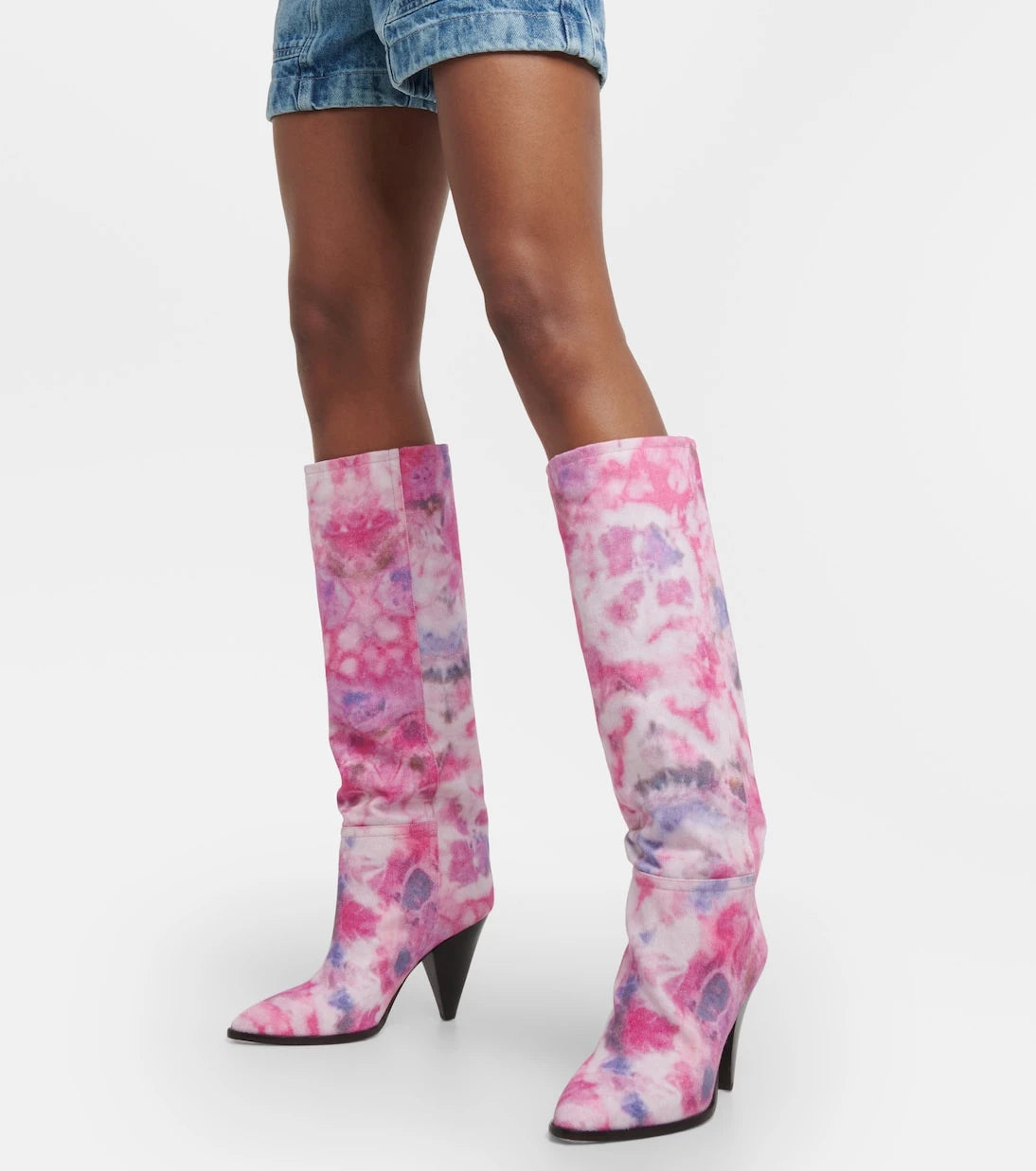 Isabel Marant - Ririo printed leather knee-high boots