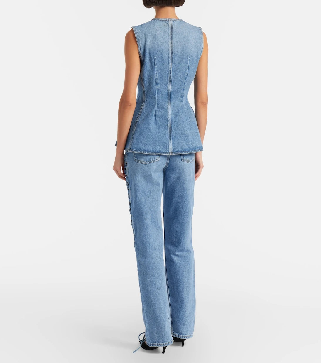 Rotate - High-rise straight jeans