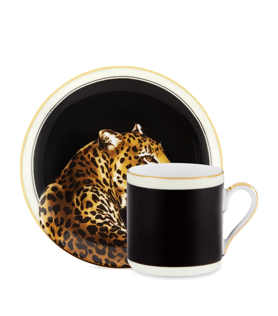 Dolce & Gabbana Casa Porcelain Leopard Espresso Cup and Saucer