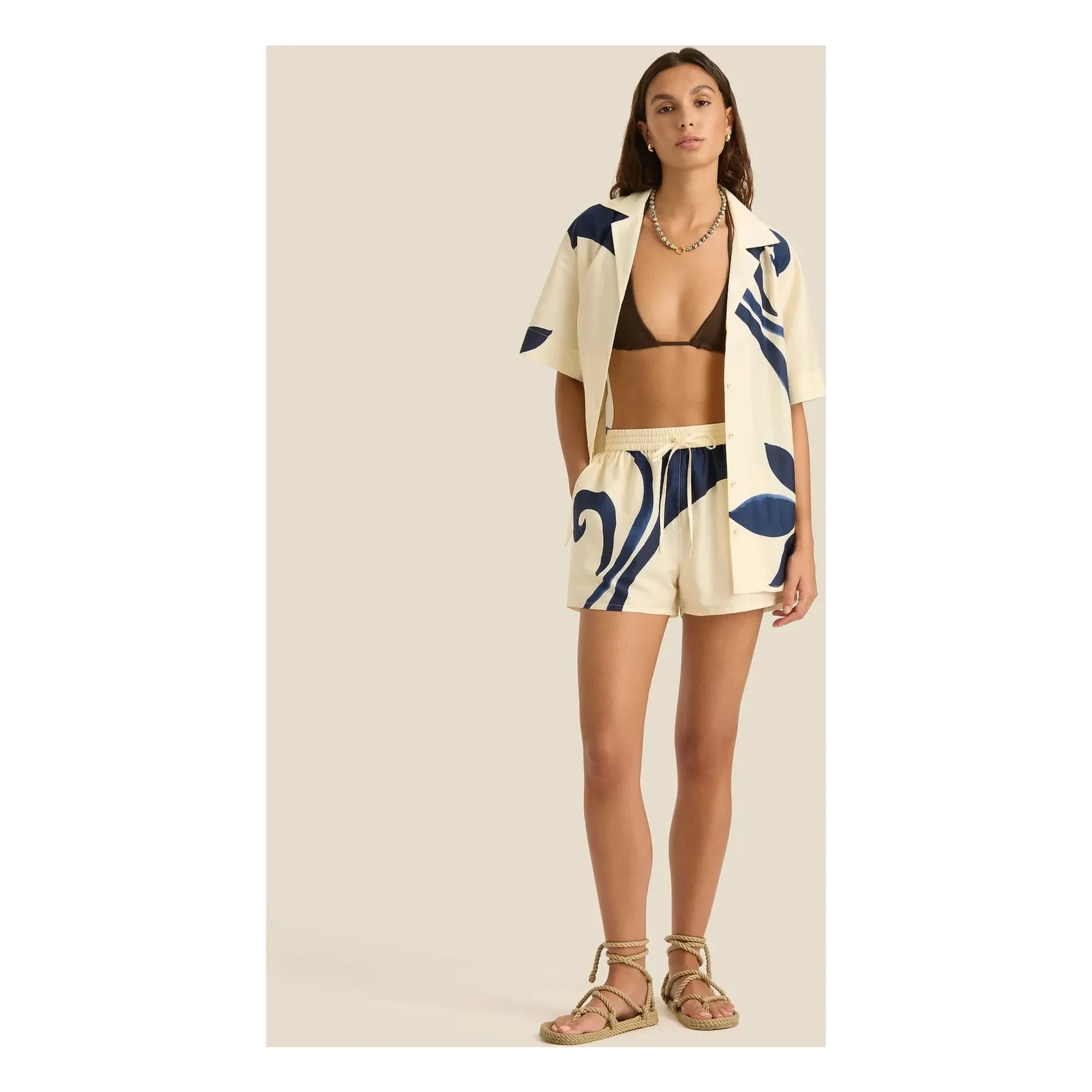 Soleil Soleil - Dakota Silk Shorts | Ecru