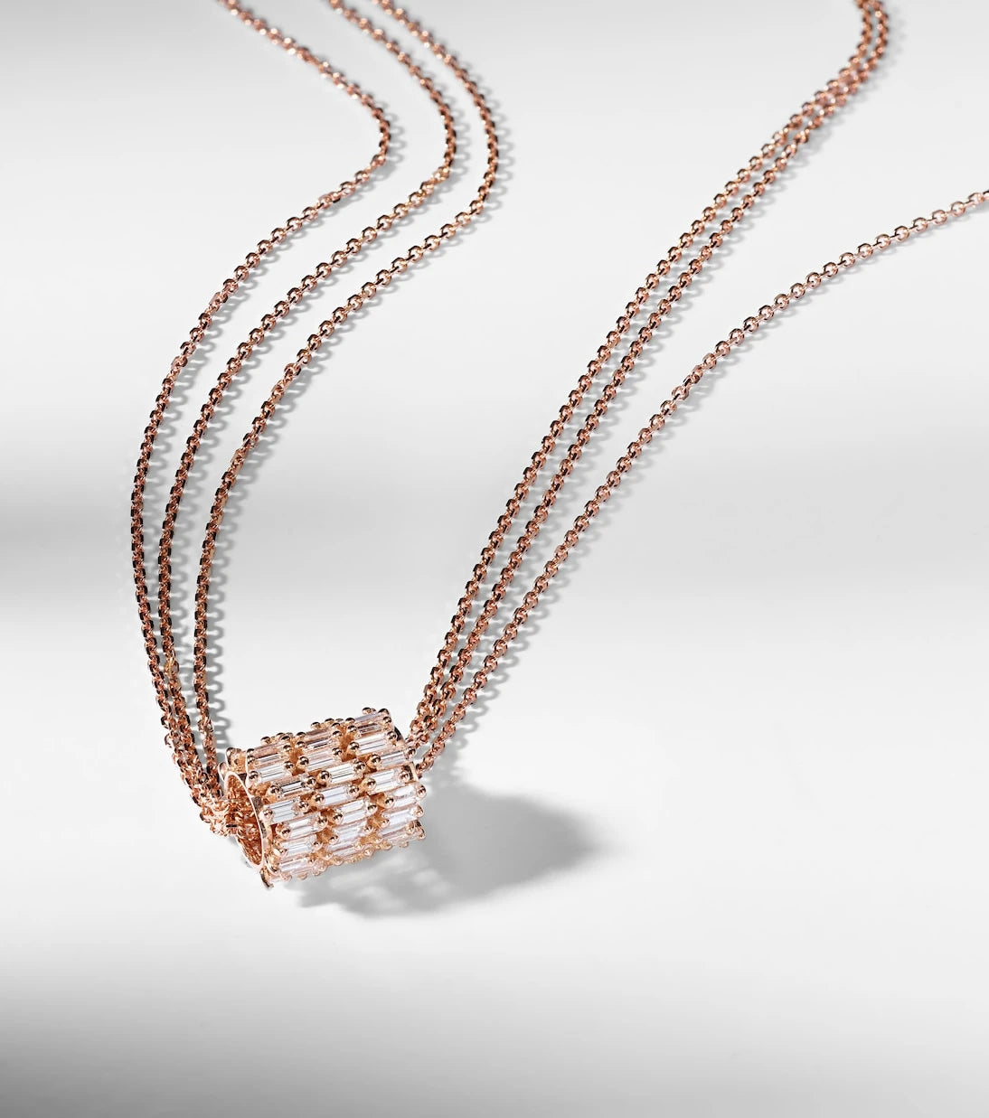 Suzanne Kalan - Roundel 18kt rose gold necklace with diamonds