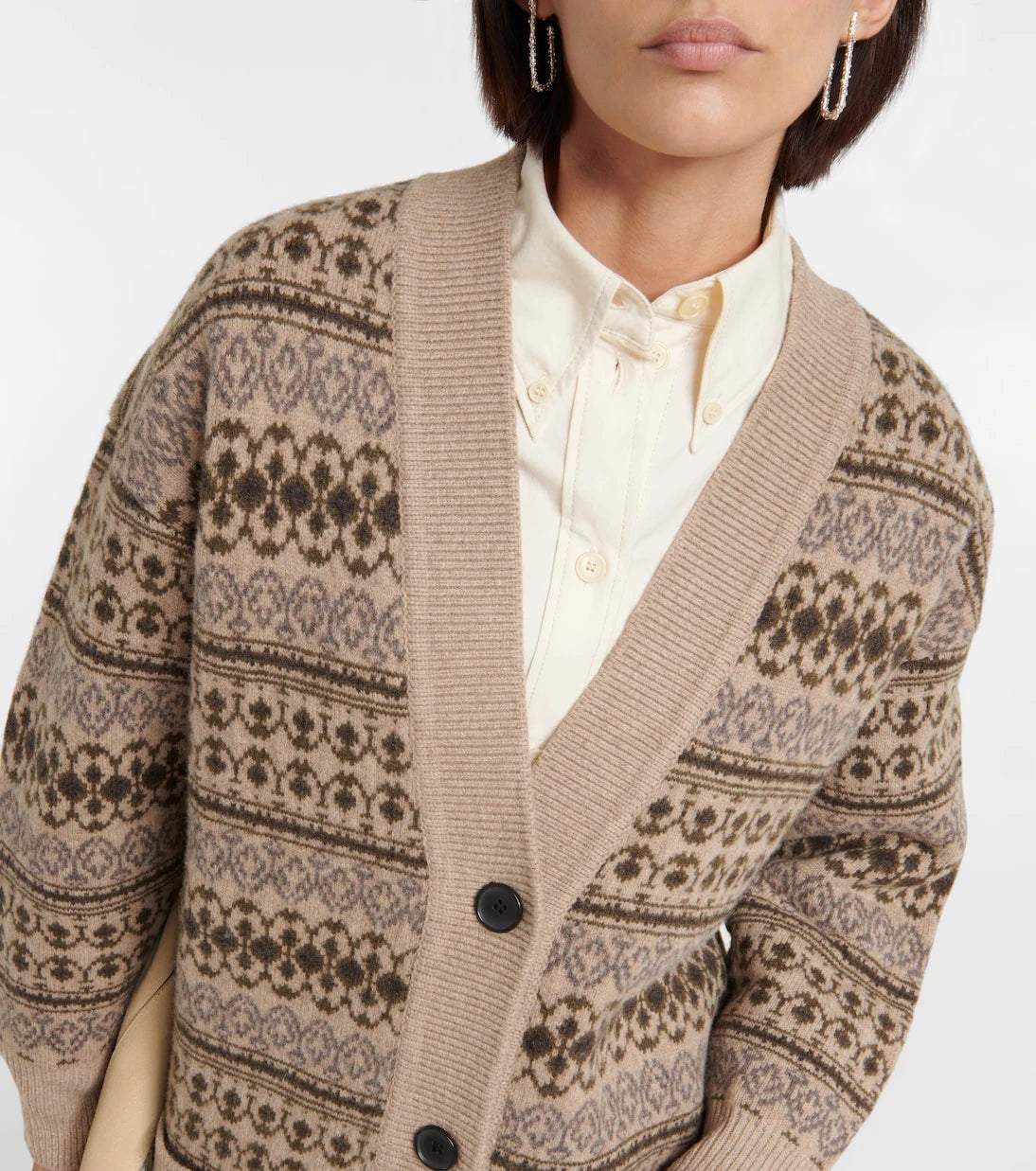 Marant Etoile - Lerry Fair Isle wool cardigan