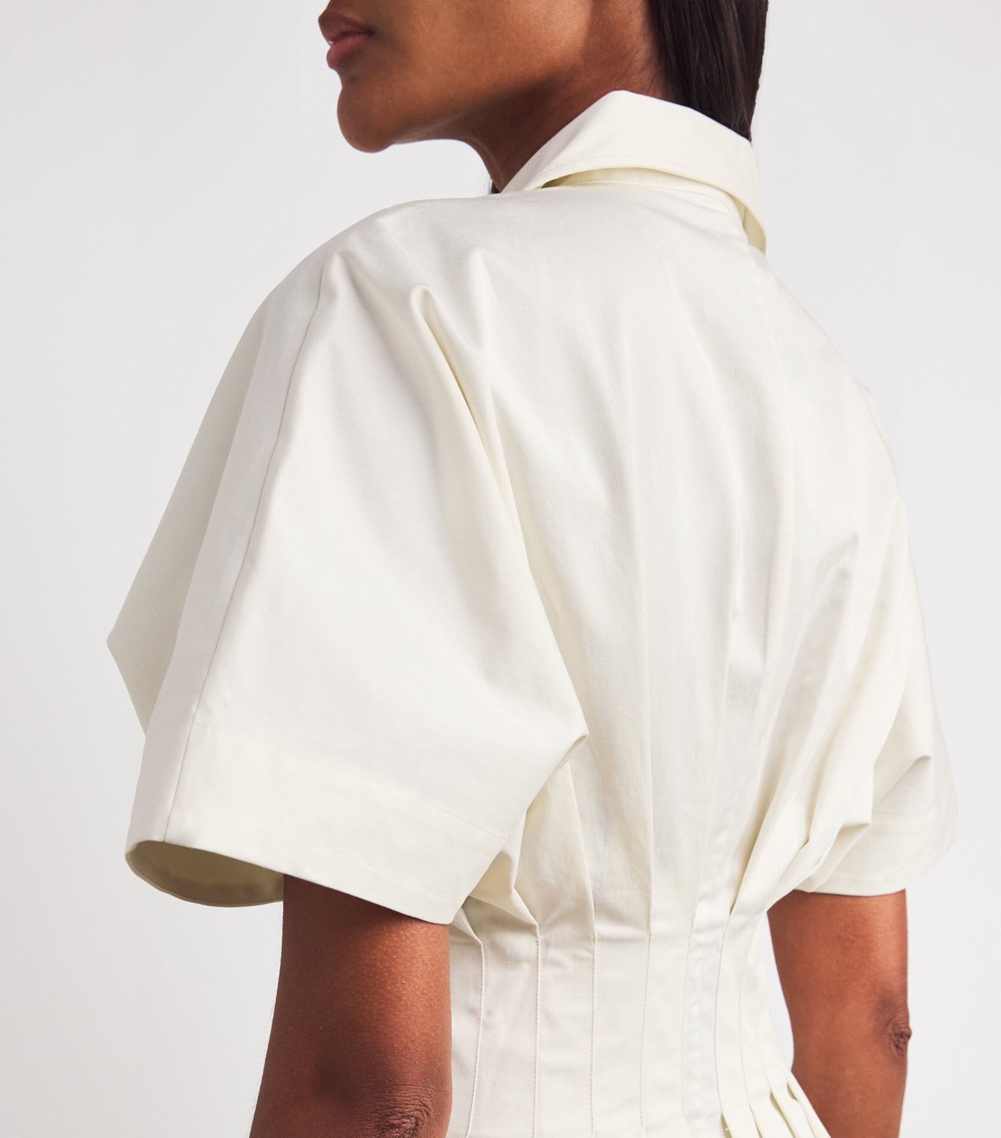 Palmer//Harding Ivory Stretch-Cotton Courage Mini Dress