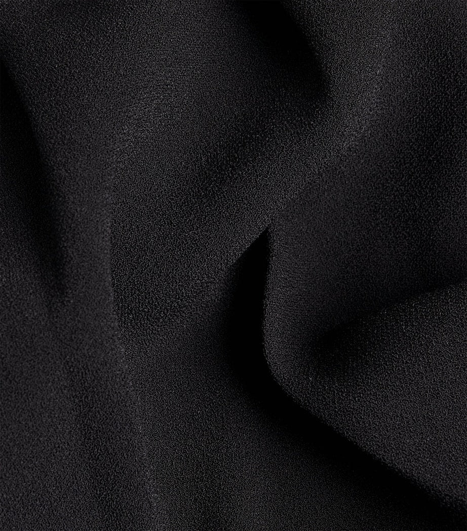 Stylein Black Crepe Pleated Bore Shorts