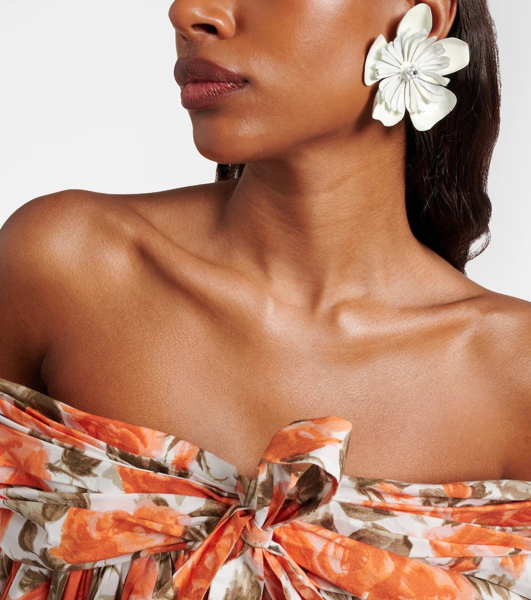 Chloé - Floral clip-on earrings