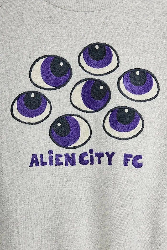 Mini Rodini суичър за деца от памук Eyes