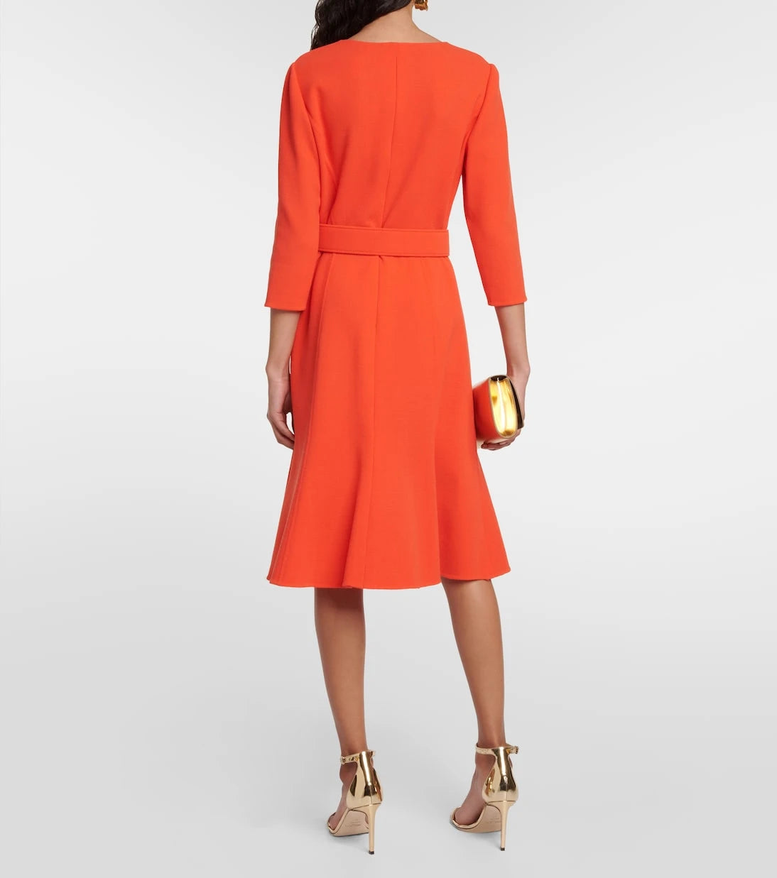 Oscar de la Renta - Embellished wool-blend midi dress