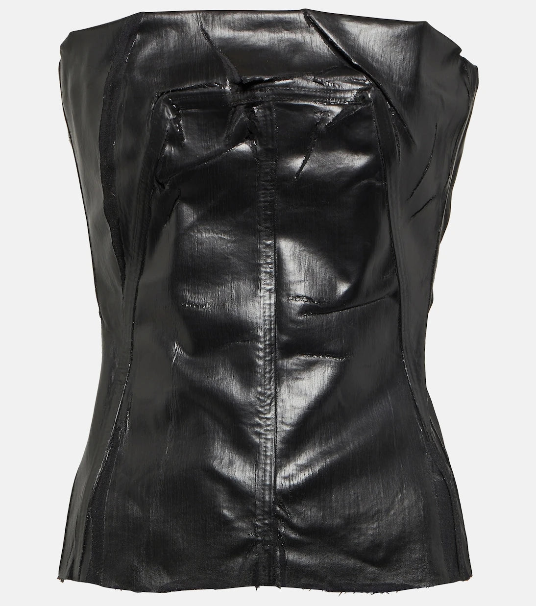 Rick Owens - Coated denim bustier