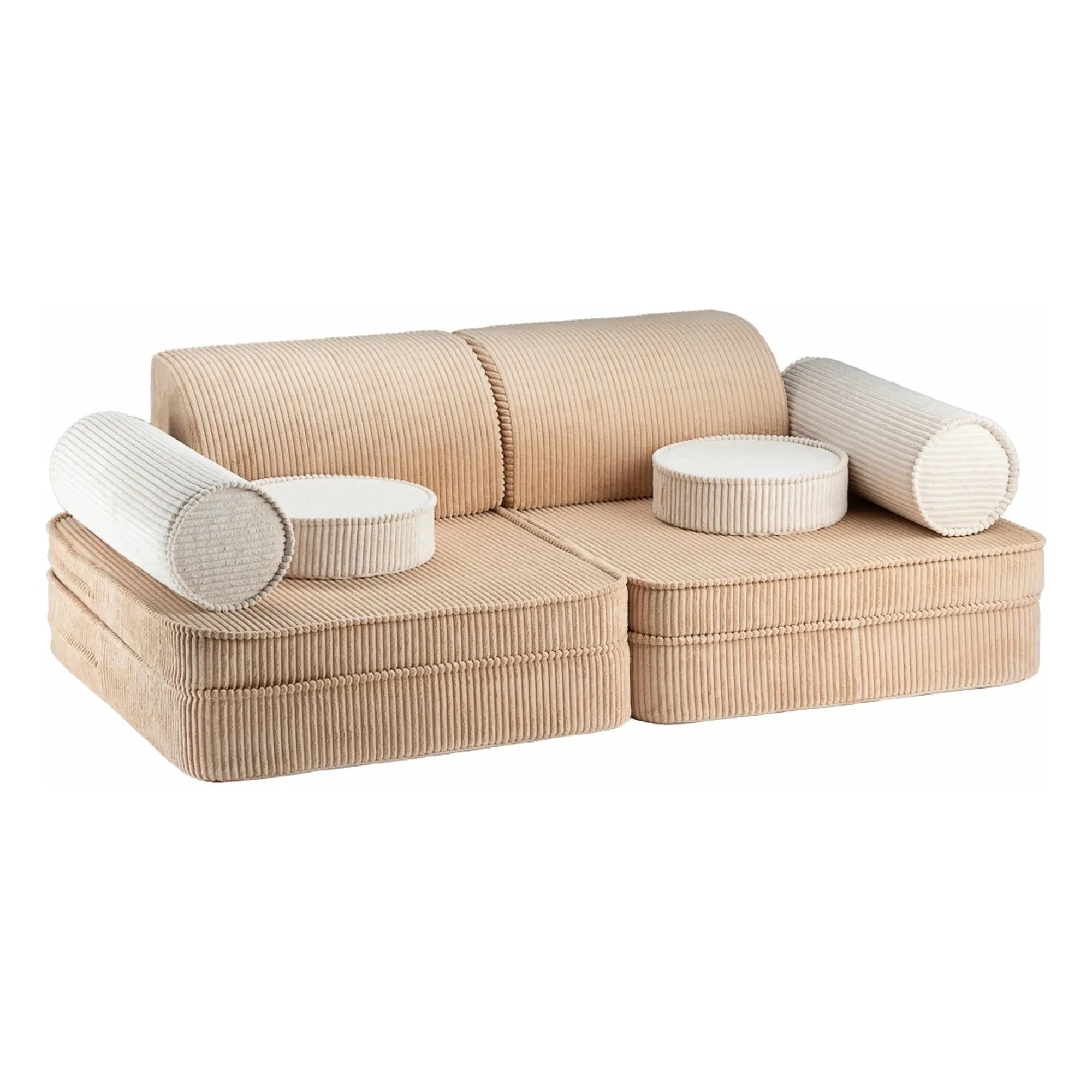 Wigiwama - Modular corduroy sofa | Light brown