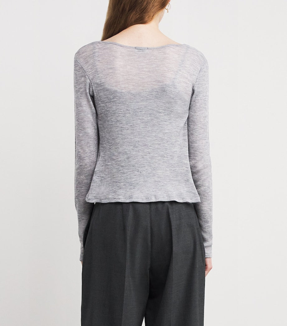 St. Agni Merino Wool Wrap Top