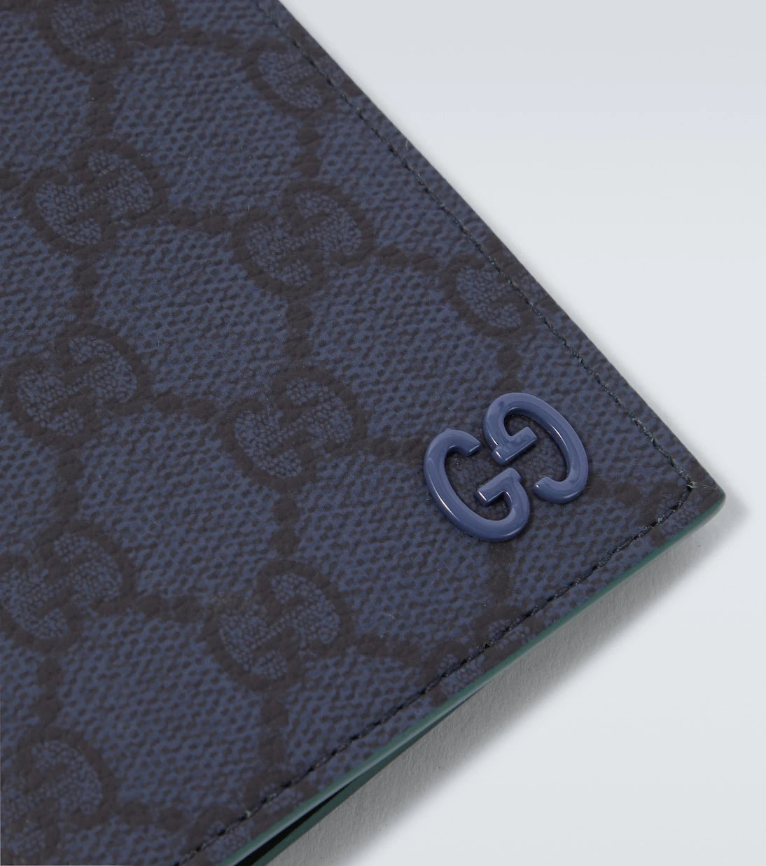 Gucci - GG Supreme leather-trimmed canvas wallet
