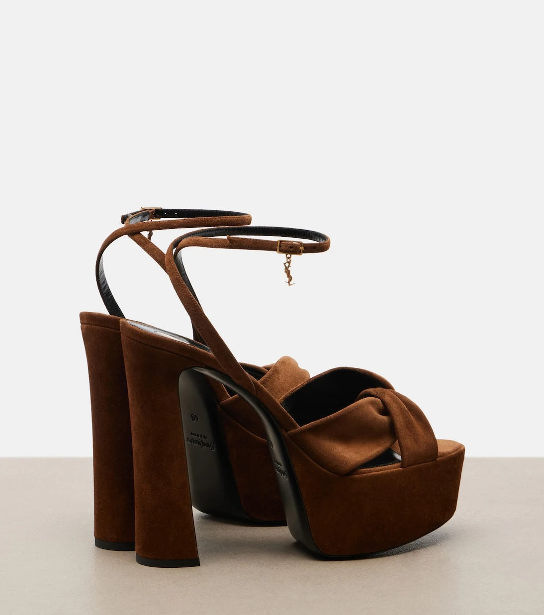 Saint Laurent - Franciane leather platform sandals