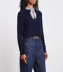 Claudie Pierlot Multi Wool-Cashmere Tie-Detail Sweater