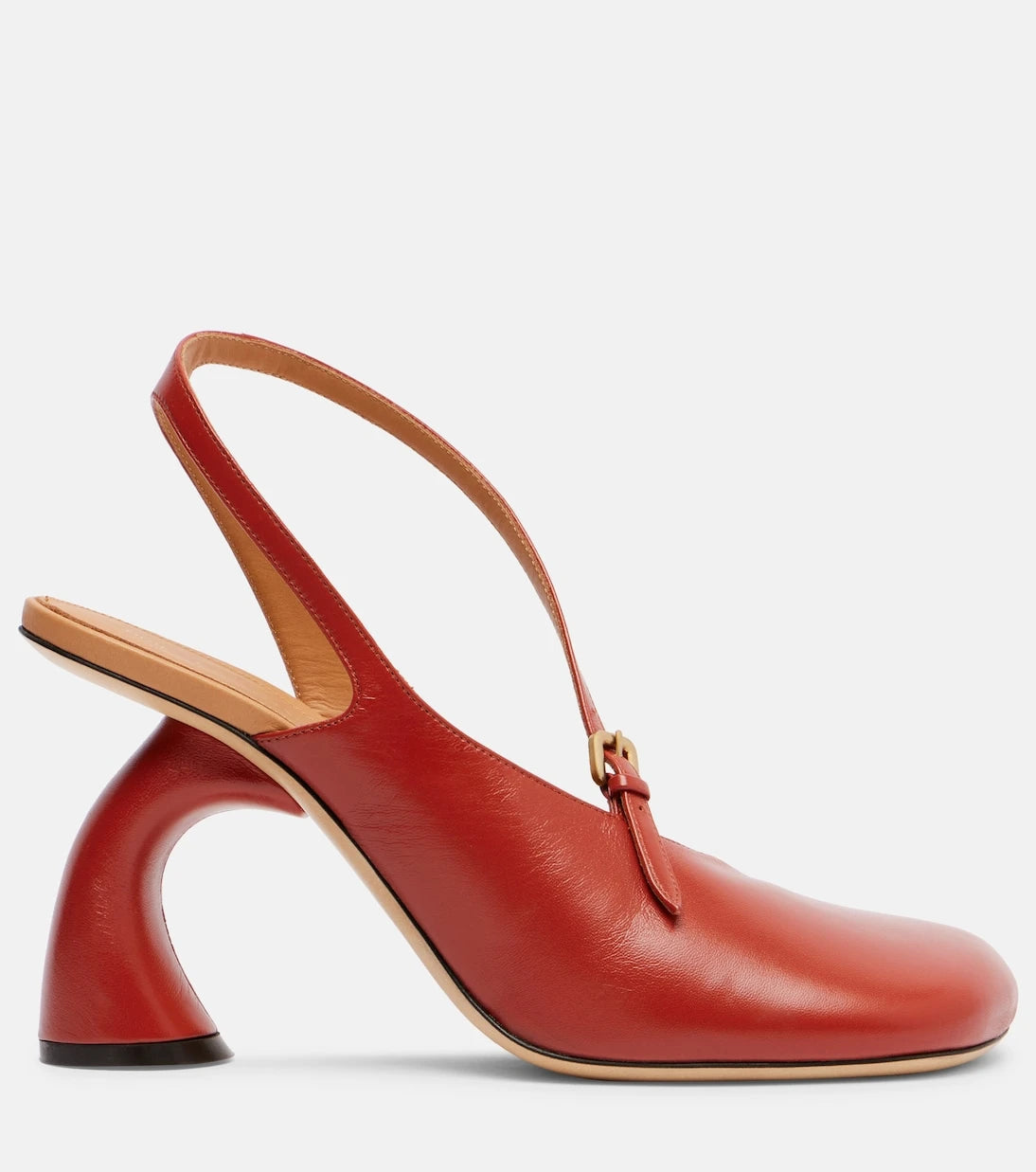 Dries Van Noten - 95 leather slingback pumps