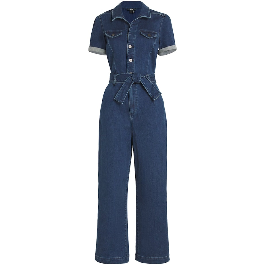 Pink Denim Anessa Utility Jumpsuit
