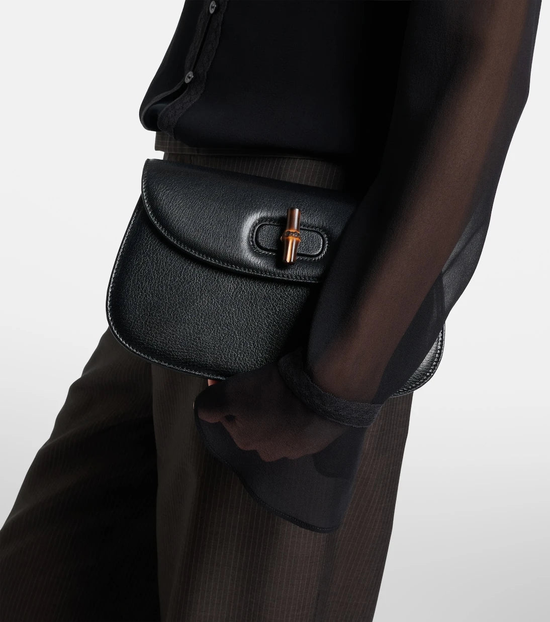 Gucci - Bamboo Small leather crossbody bag