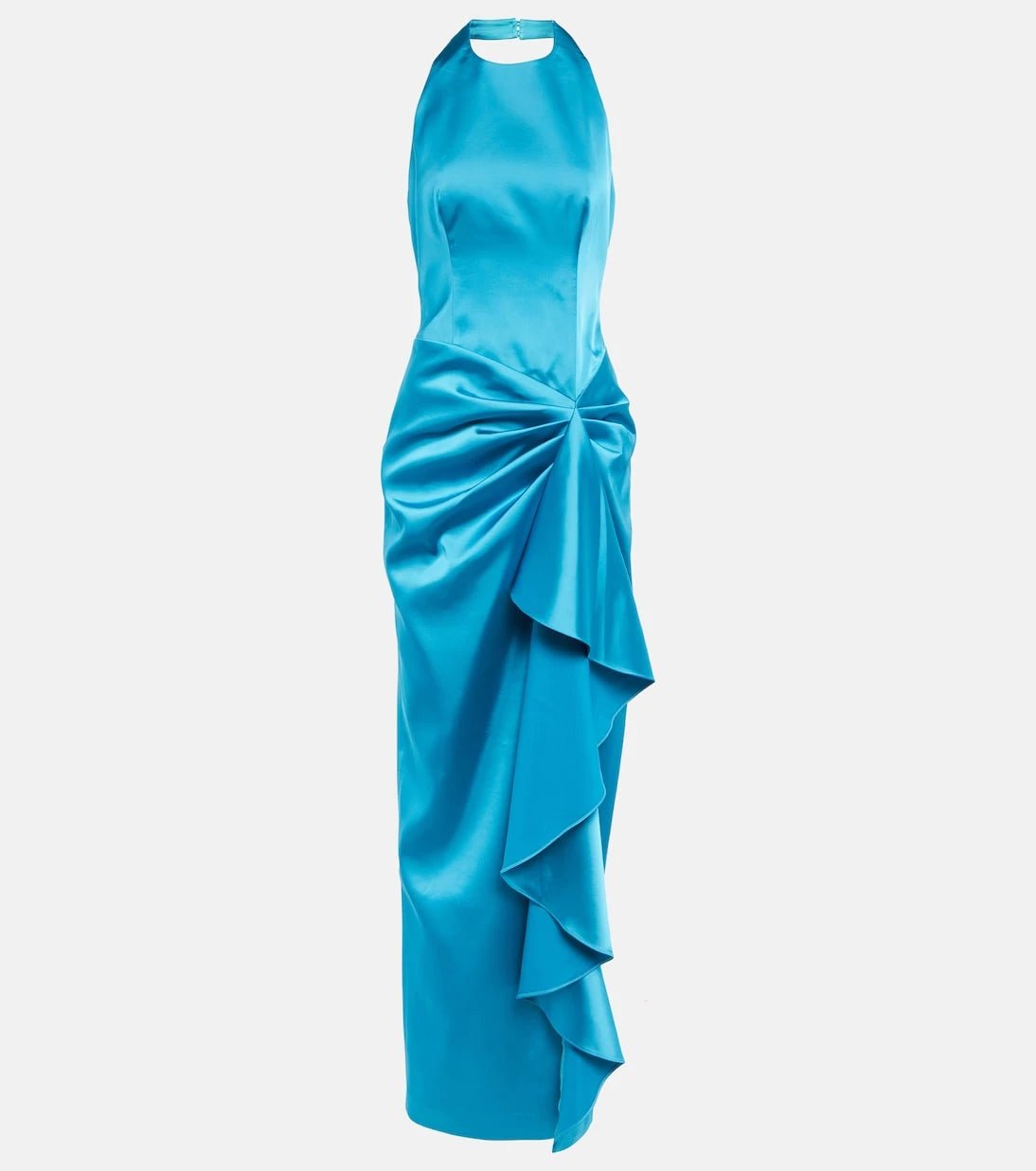 Rasario - Halterneck draped satin gown