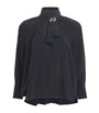 Max Mara Black Silk Leonida Blouse