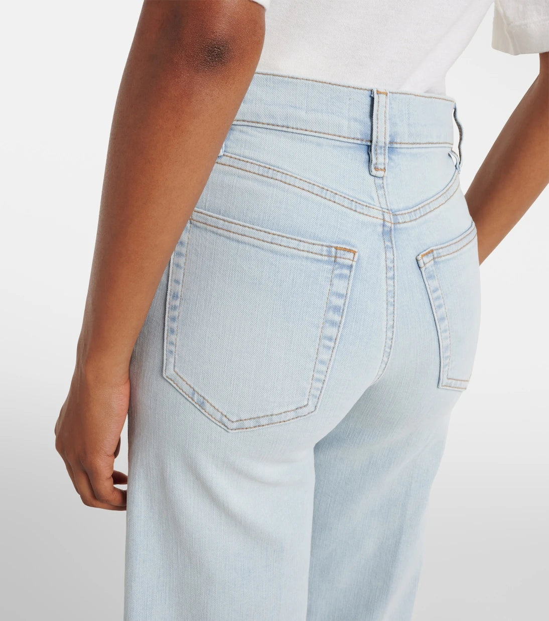Frame - بنطلون جينز Le Slim Palazzo بقصة أرجل واسعة