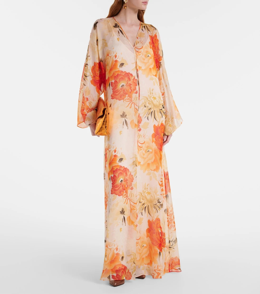 Max Mara - Angus floral silk chiffon maxi dress