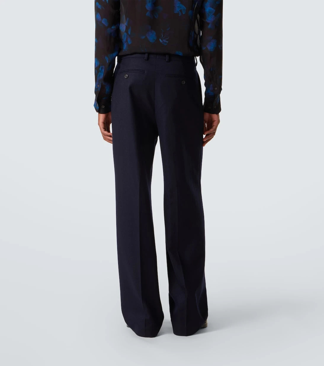 Dries Van Noten - Wool flannel wide-leg pants