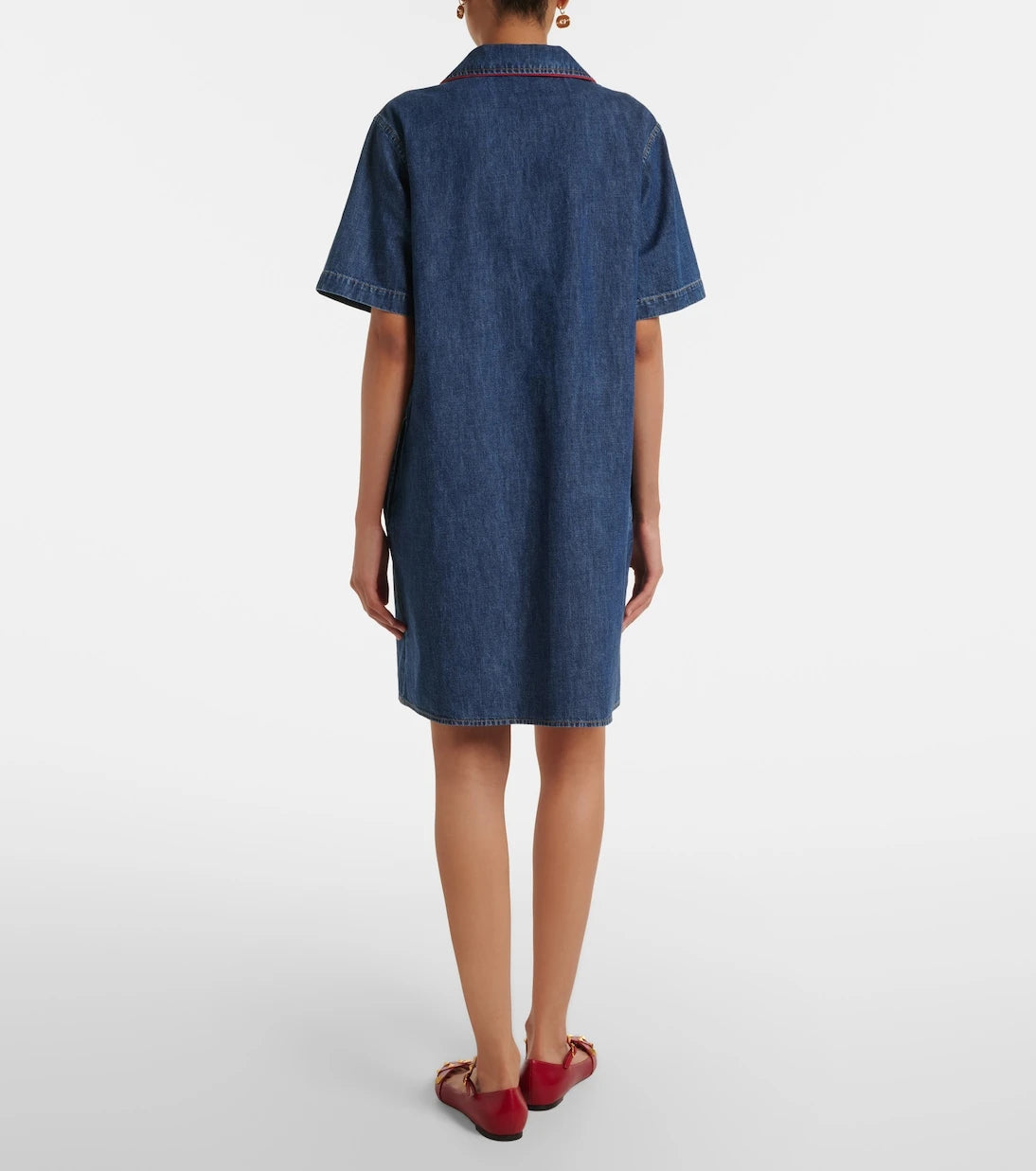 Valentino - VGold denim midi dress