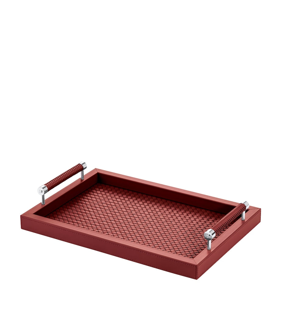 Leather Woven Diana Tray (46cm x 31cm)