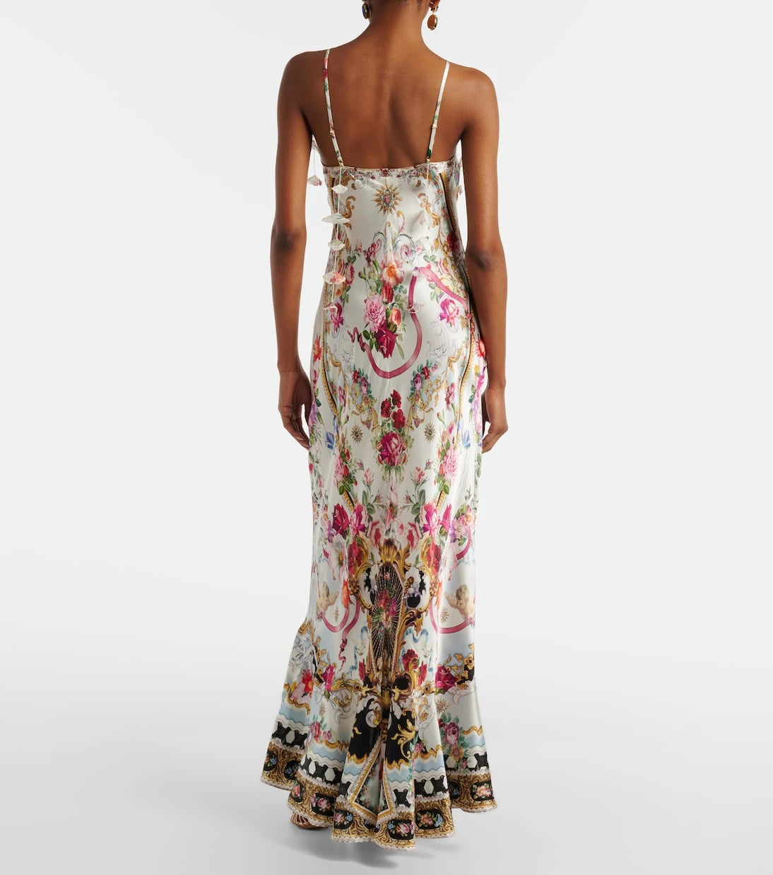 Camilla - Floral silk satin maxi dress