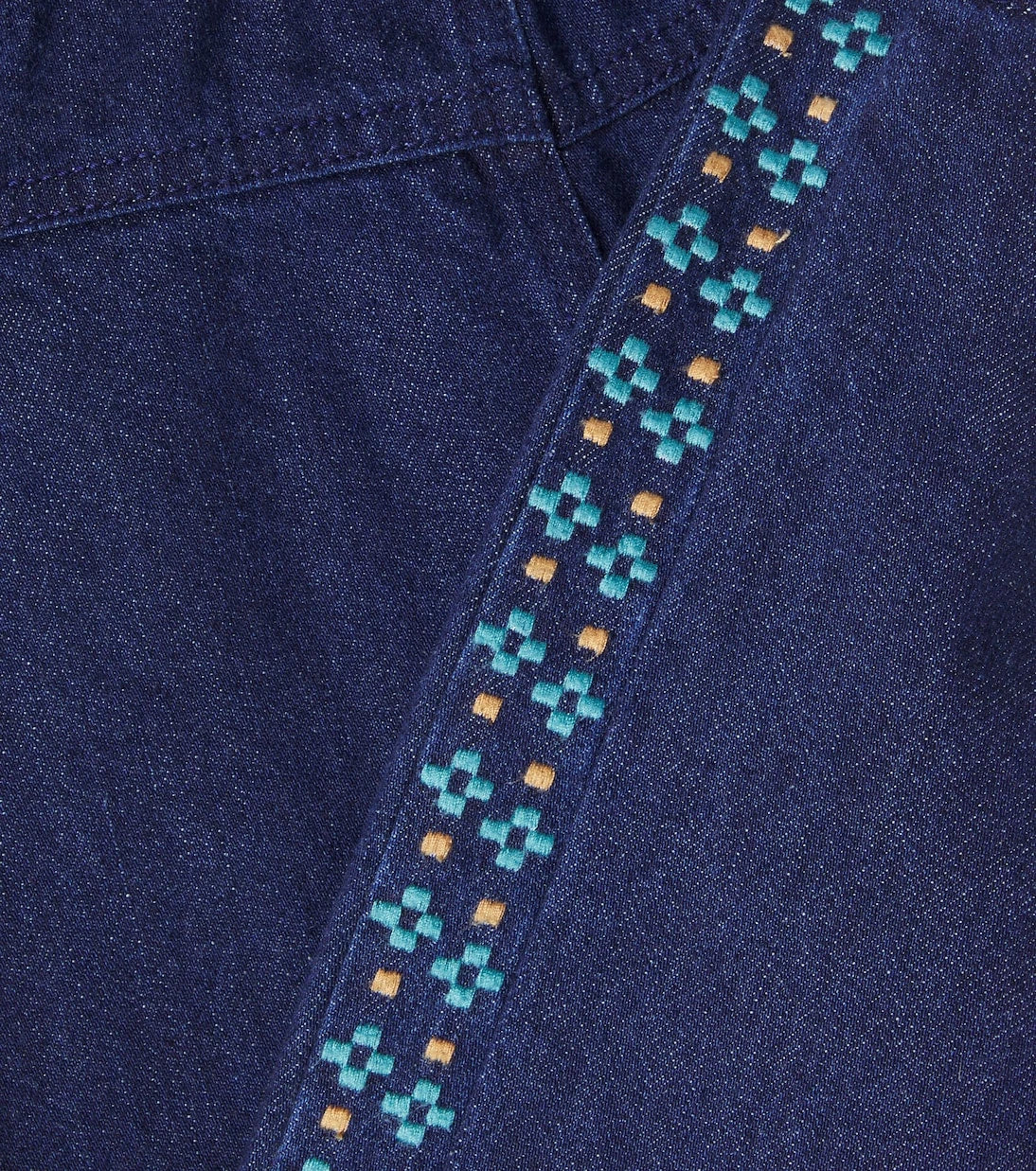 Bebe Organic - Tate embroidered wide-leg jeans