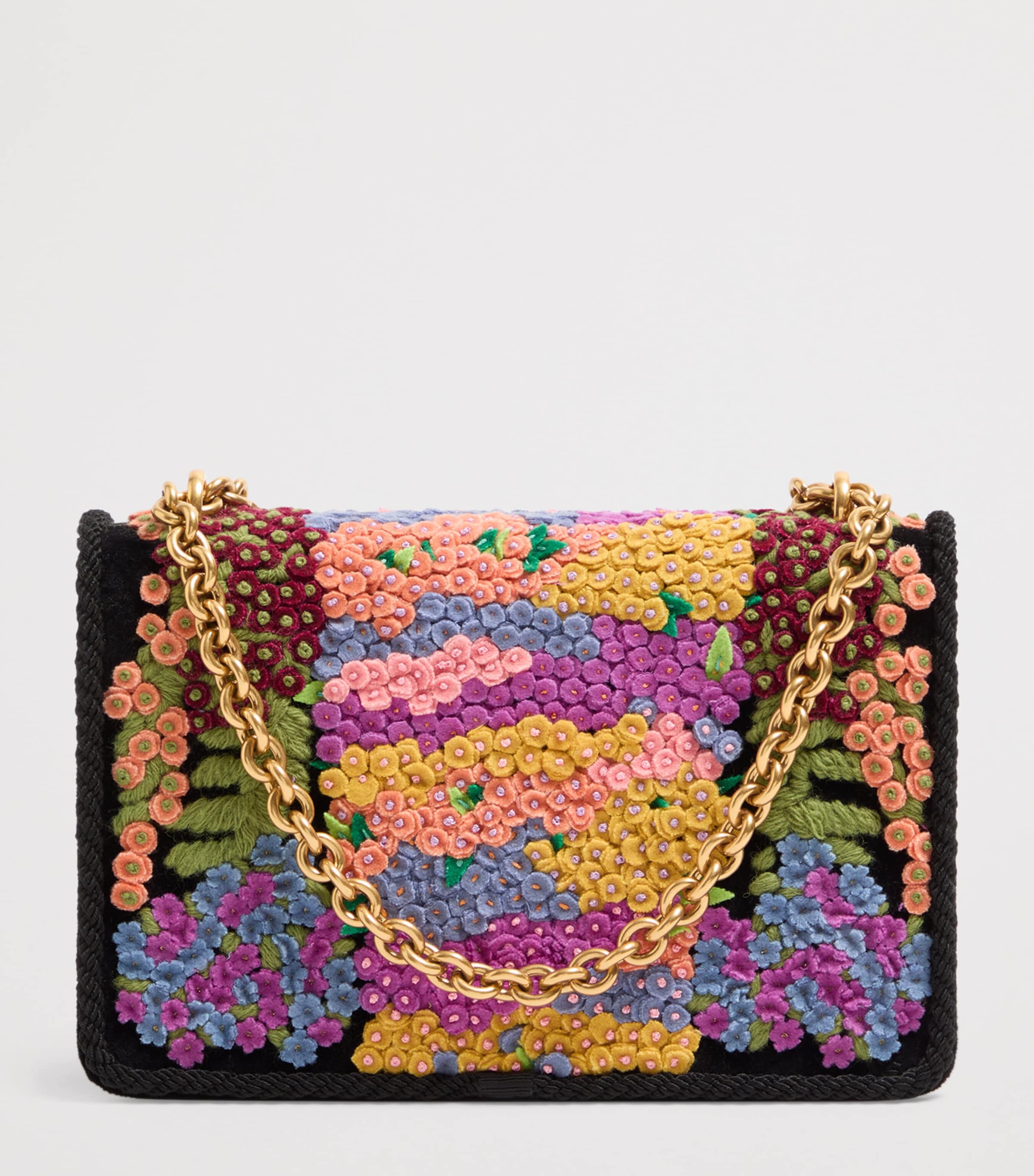 Cotton Embroidered Vain Shoulder Bag