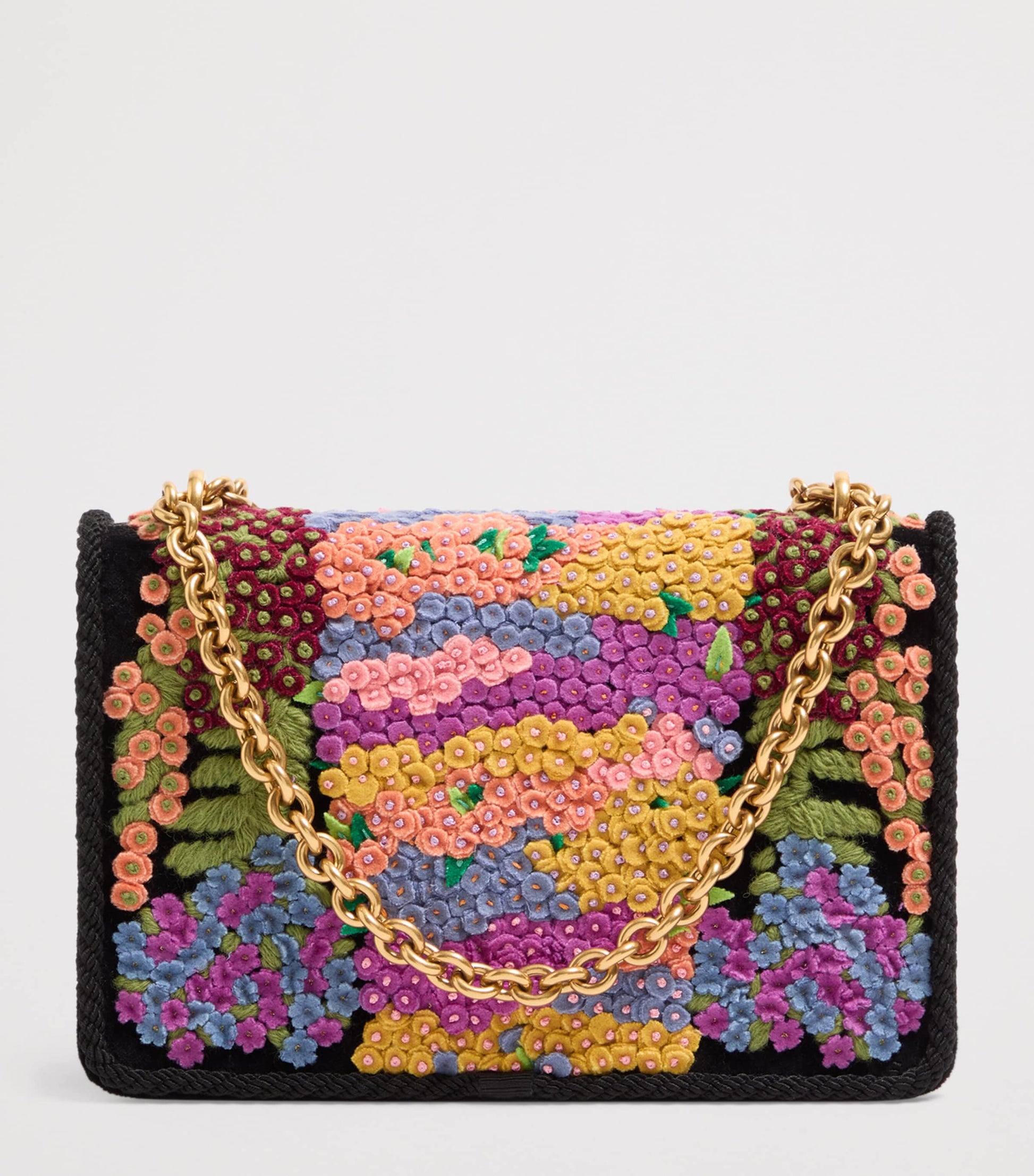Cotton Embroidered Vain Shoulder Bag