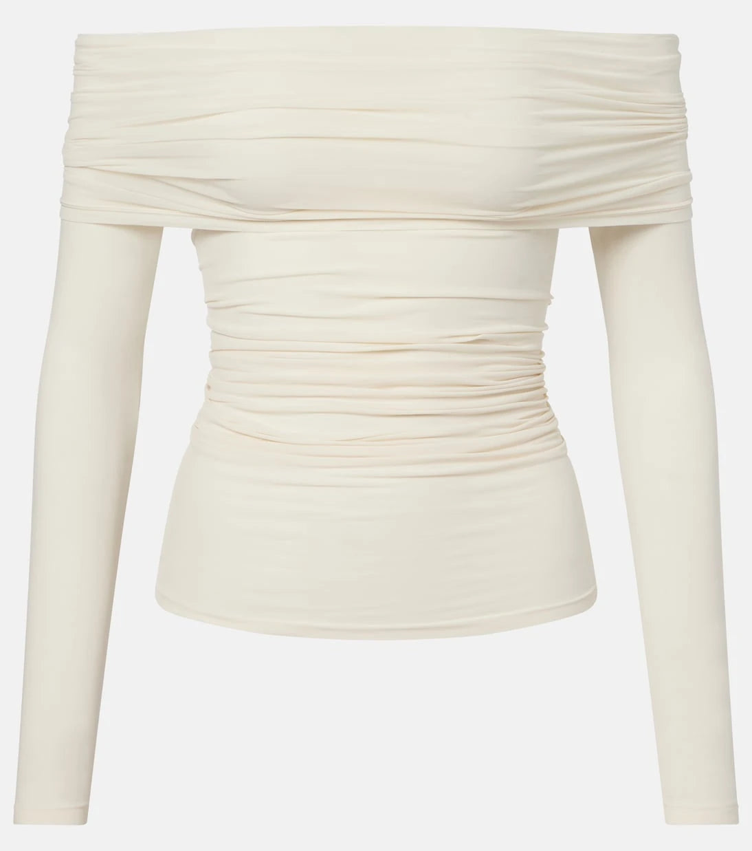 Wolford - Draped semi-sheer off-shoulder top