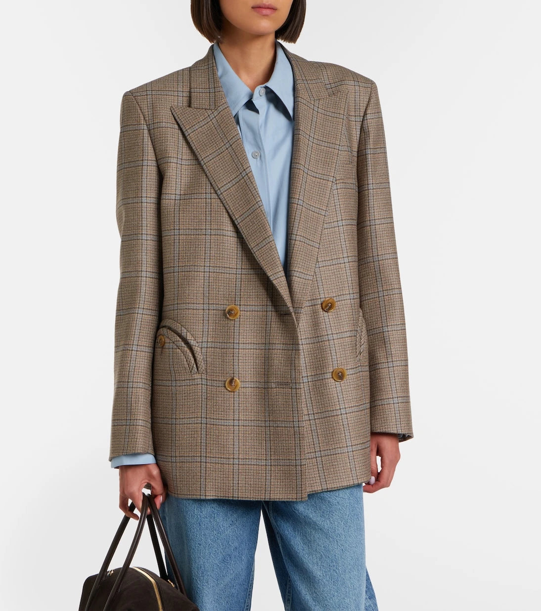 Blazé Milano - Everynight checked double-breasted wool blazer