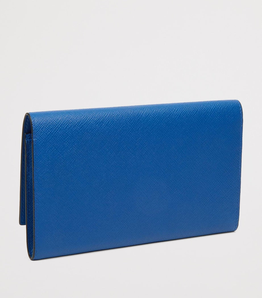 Blue Panama Leather Marshall Travel Wallet