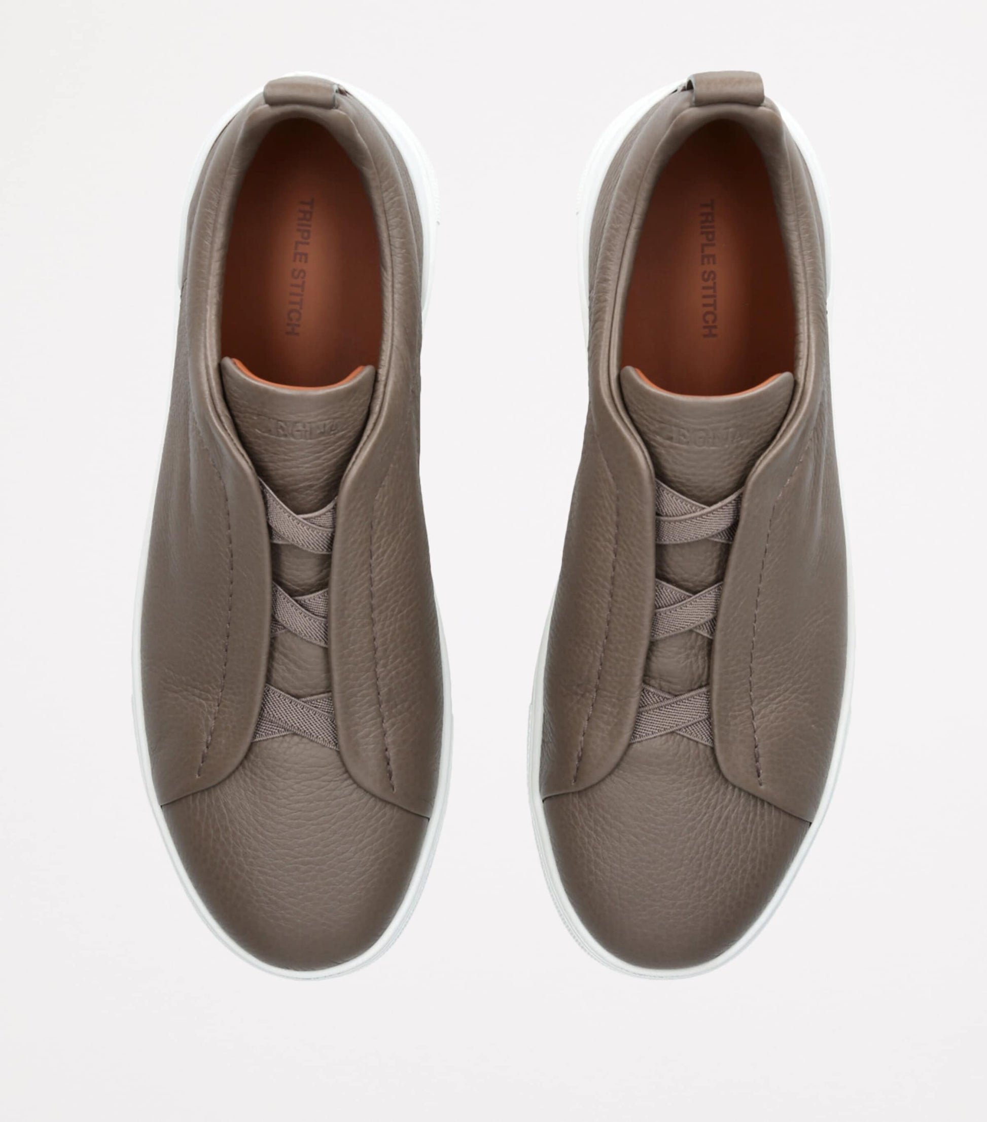 Leather Triple Stitch Sneakers