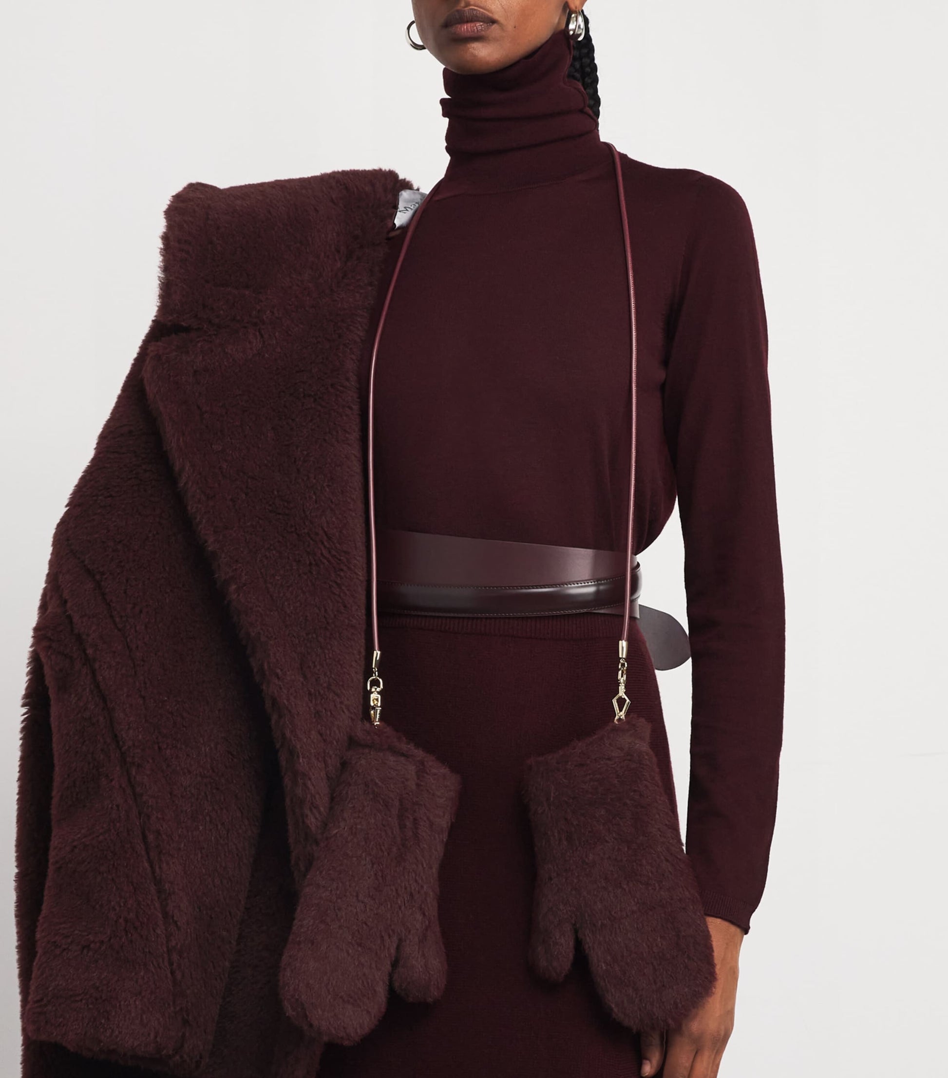 Purple Alpaca-Wool-Silk Mittens