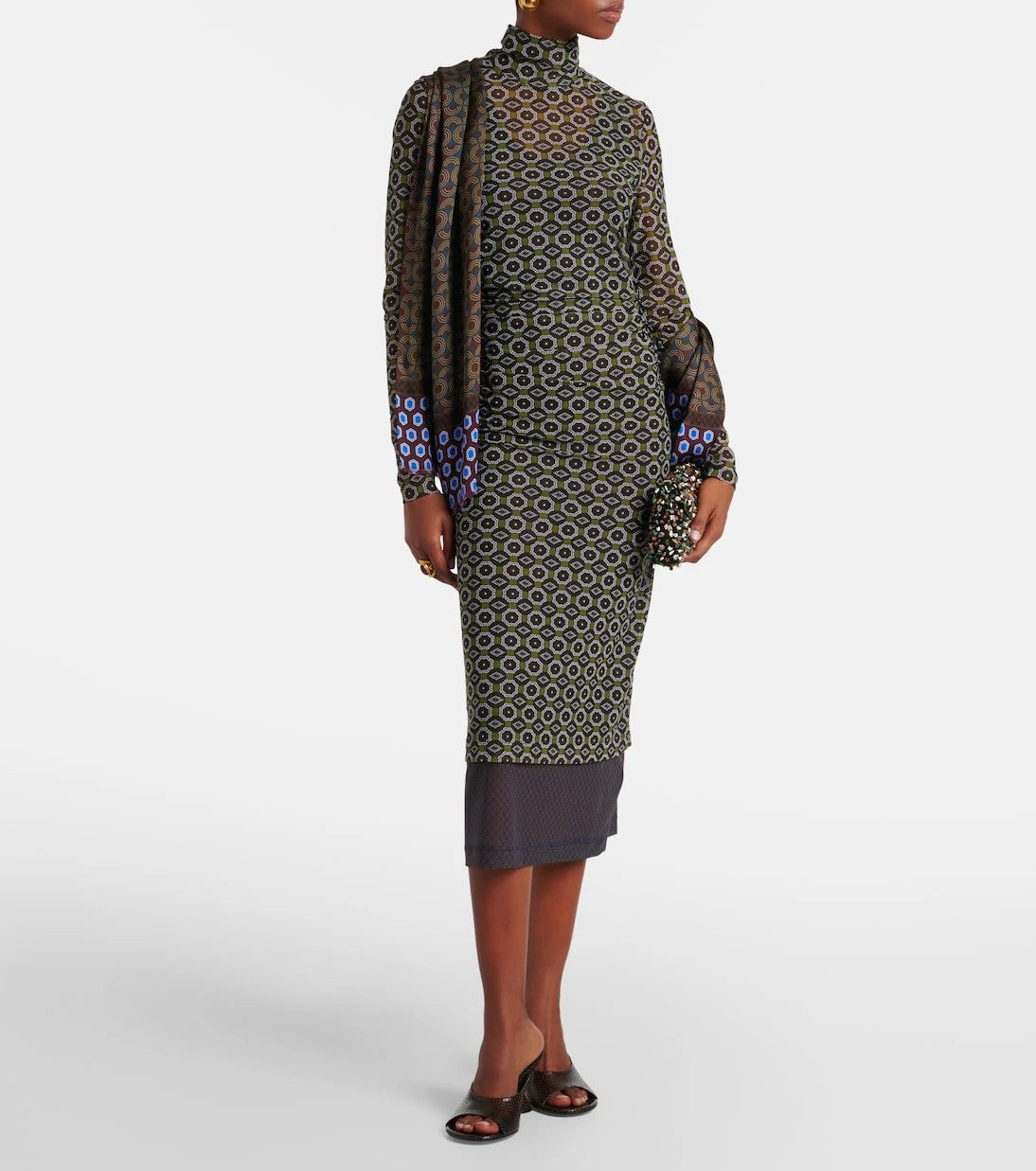 Dries Van Noten - Printed midi dress