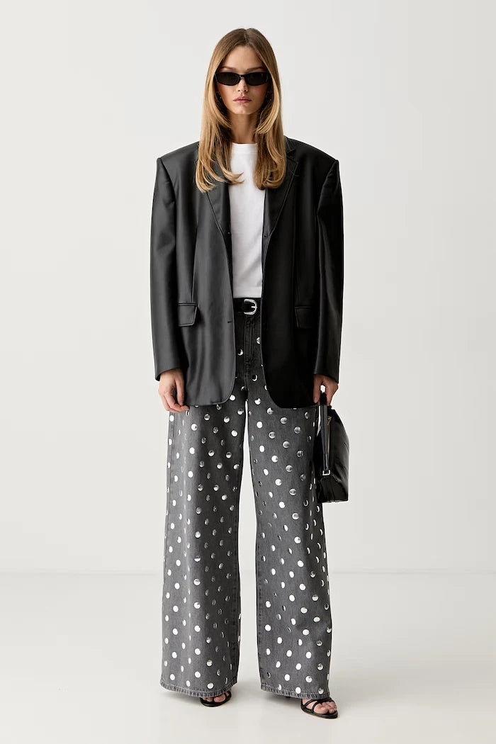 Karl Lagerfeld wide leg kadın jean