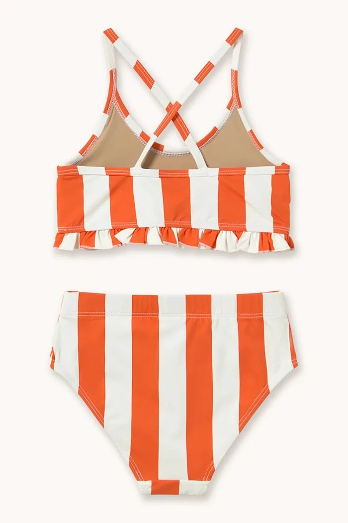 Детски бански от две части Tinycottons RED STRIPES SWIM SET