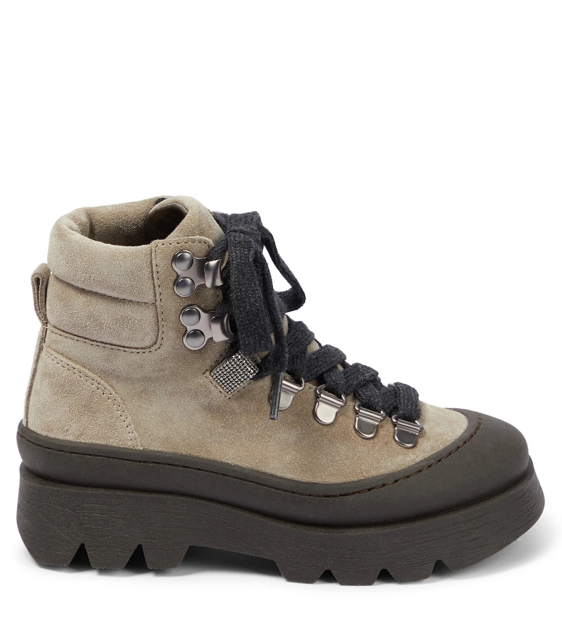 Brunello Cucinelli Kids - Suede lace-up hiking boots