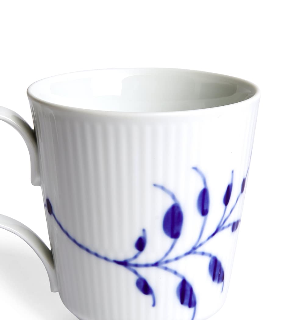 Set of 2 Blue Fluted Mega Mugs (370ml)