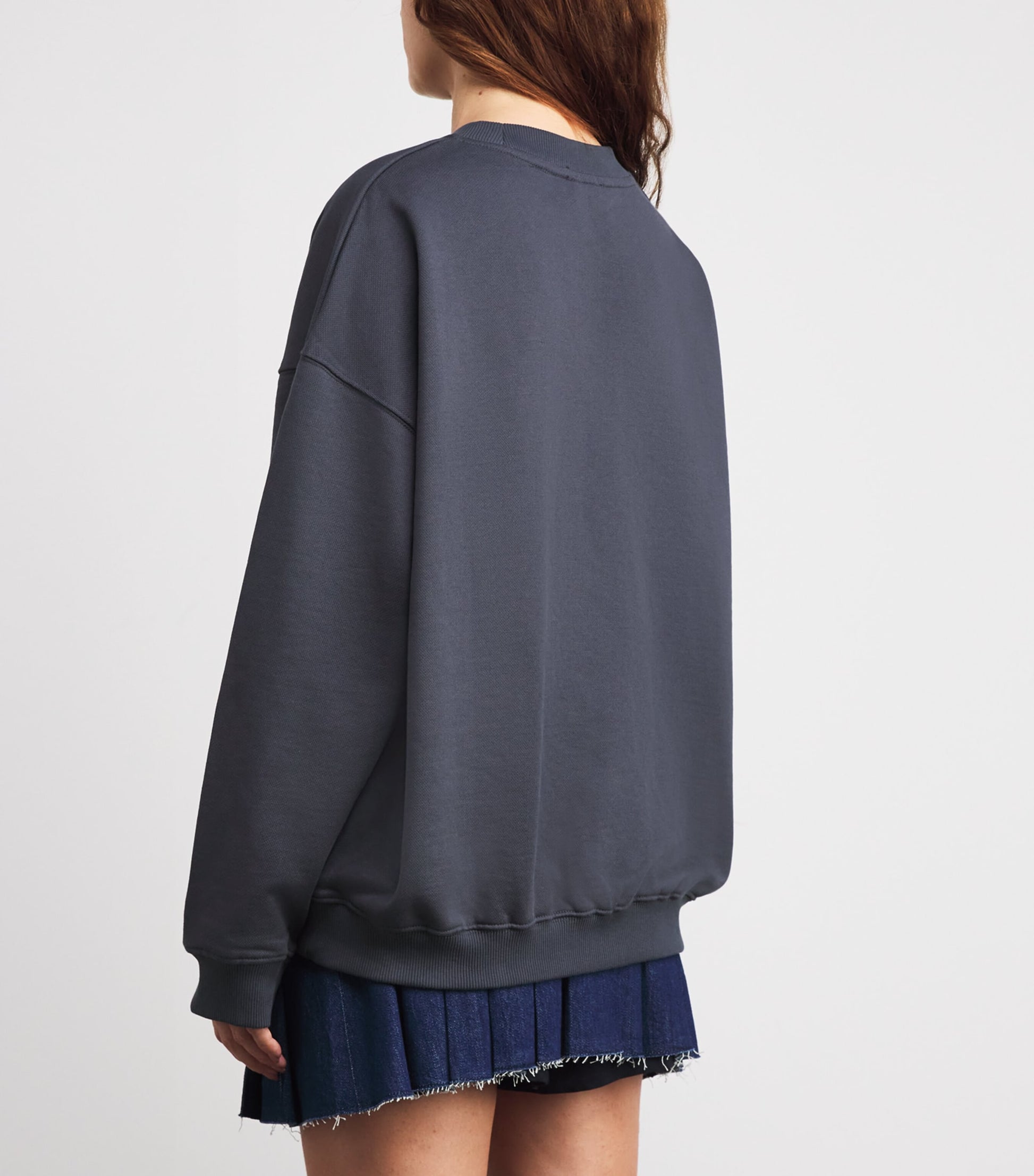 Adanola Navy Oversized Varsity Sweatshirt