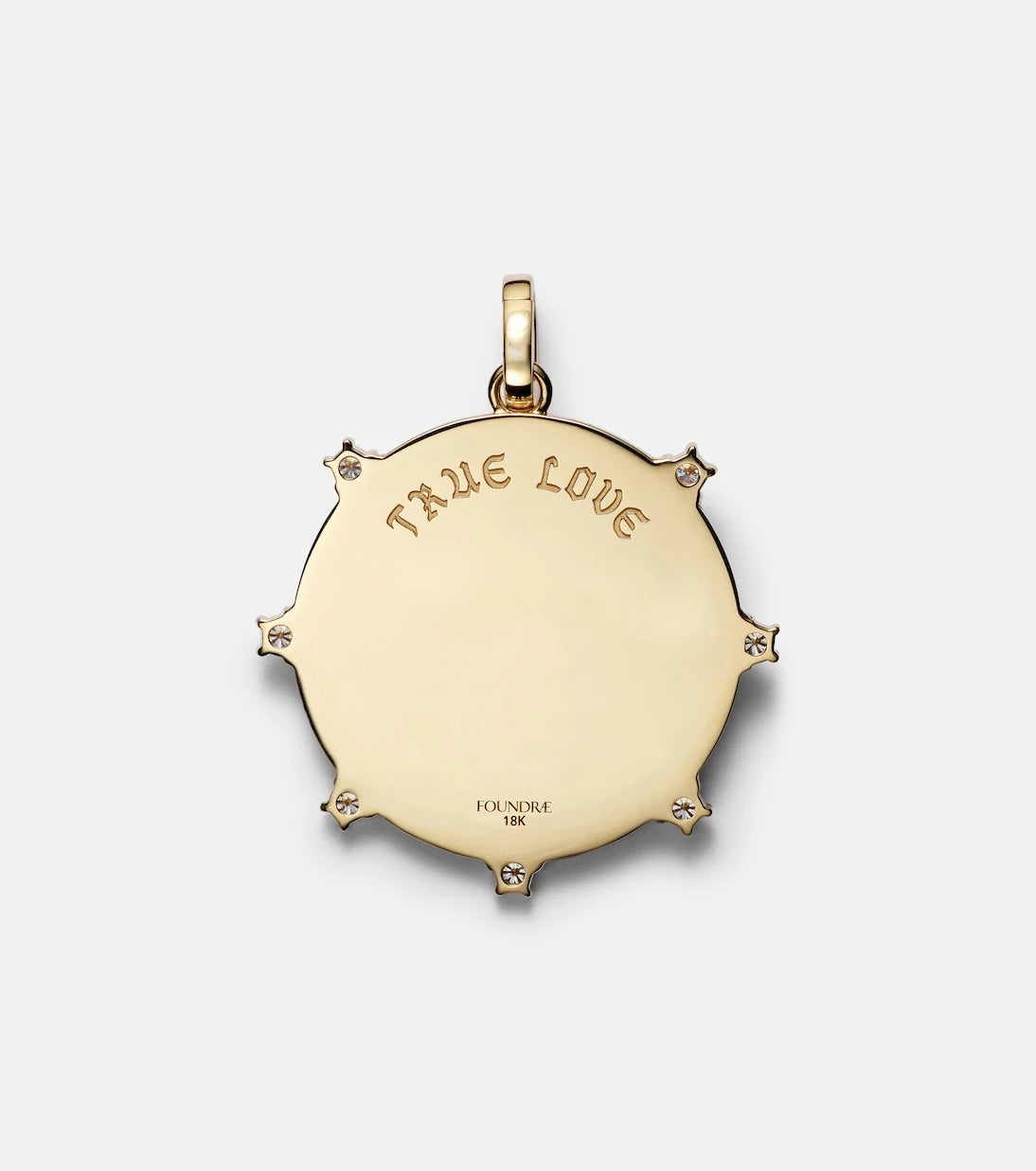 FoundRae - Love 18kt gold pendant with diamonds