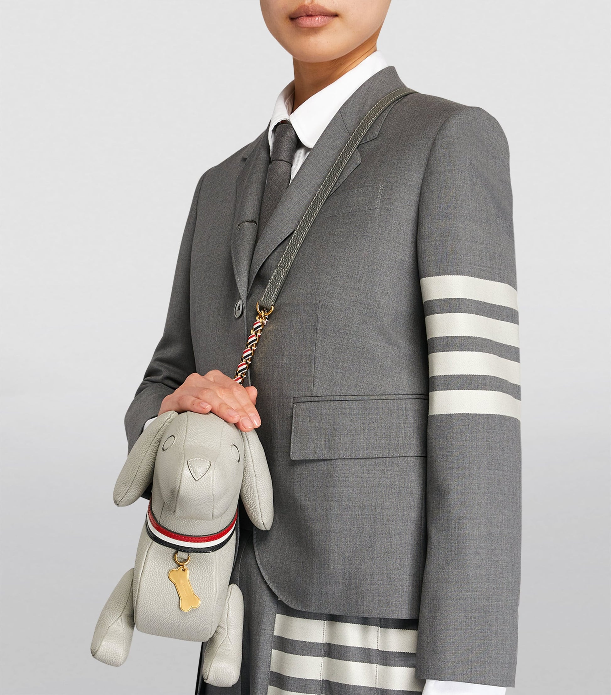 Thom Browne Grey Mini Hector Cross-Body Bag