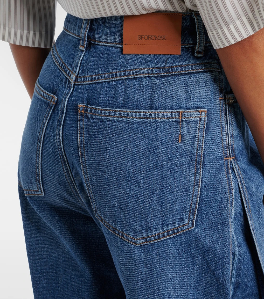 Sportmax - جينز جاستون بقصة أرجل واسعة