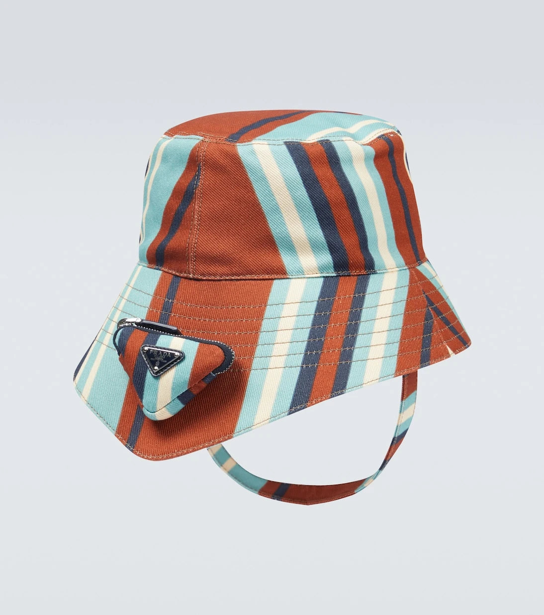 Prada - Striped cotton bucket hat