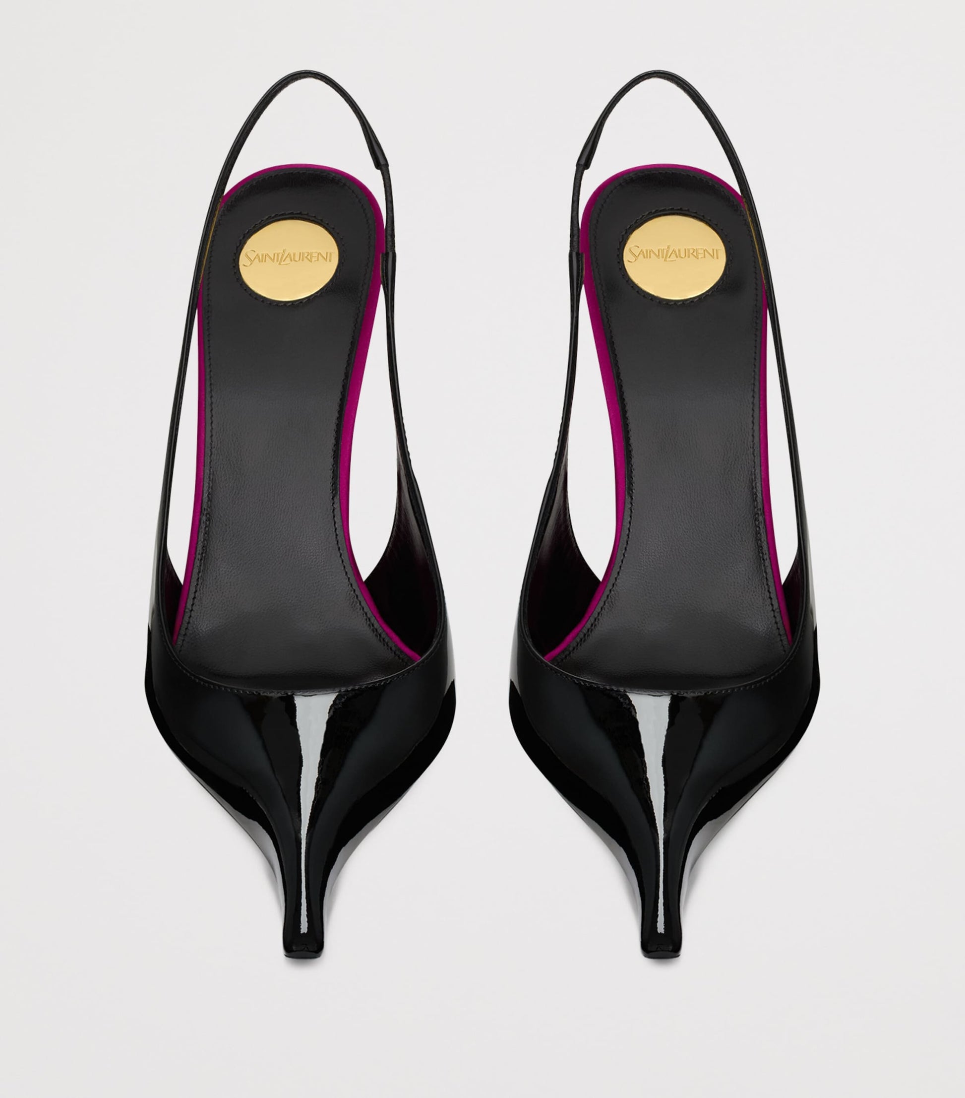 Saint Laurent Patent Leather Amalia Slingback Pumps 110